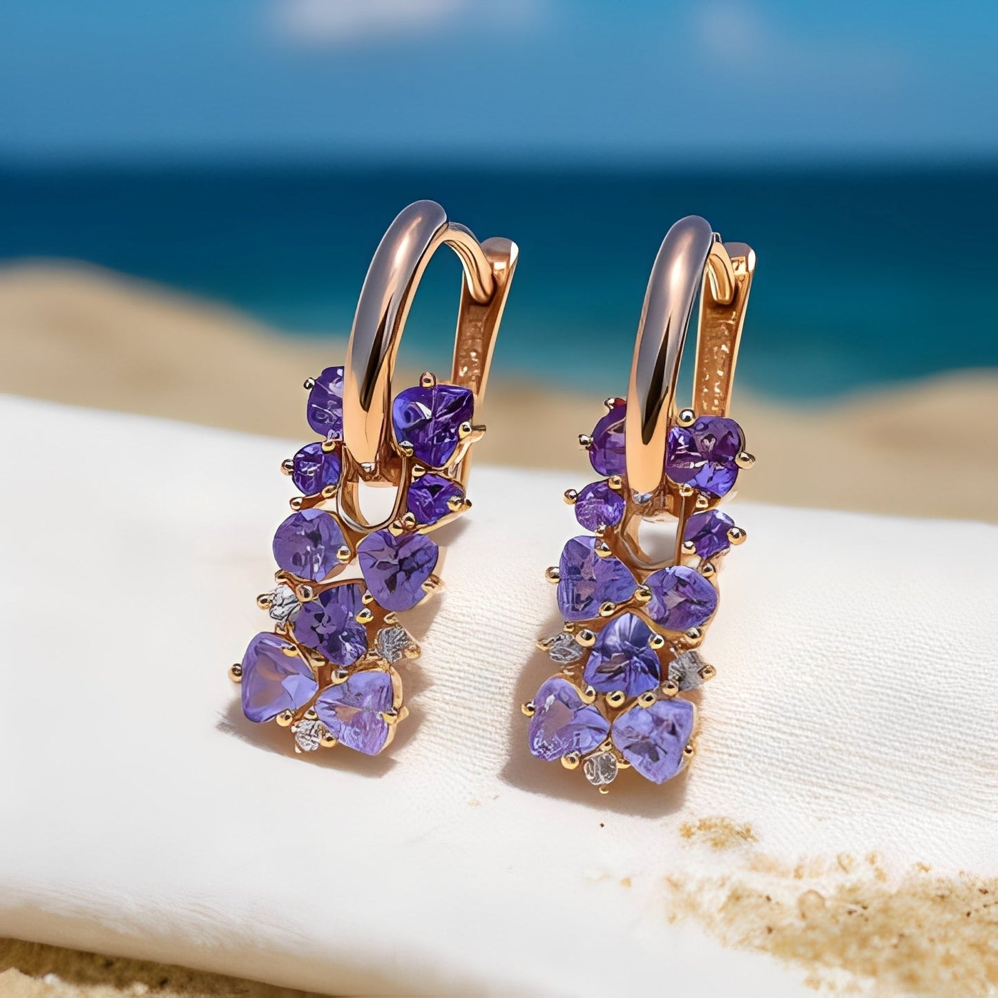 Joshi – Stylish Earrings in Purple