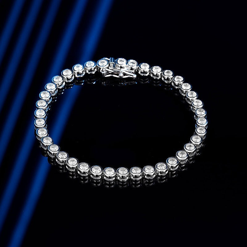 Elise – Bracelet with Bubbles made of Silver and Diamonds