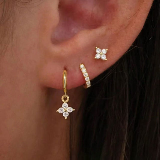 Mariana – Three-piece stud earring set with zirconia