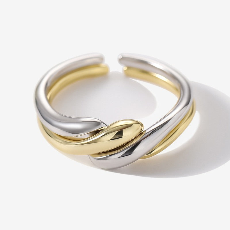 Elaine – Ring S925 made of silver with irregular water wave