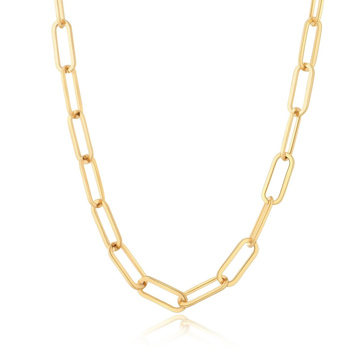 Lena – Paperclip Necklace Gold Plated 18K