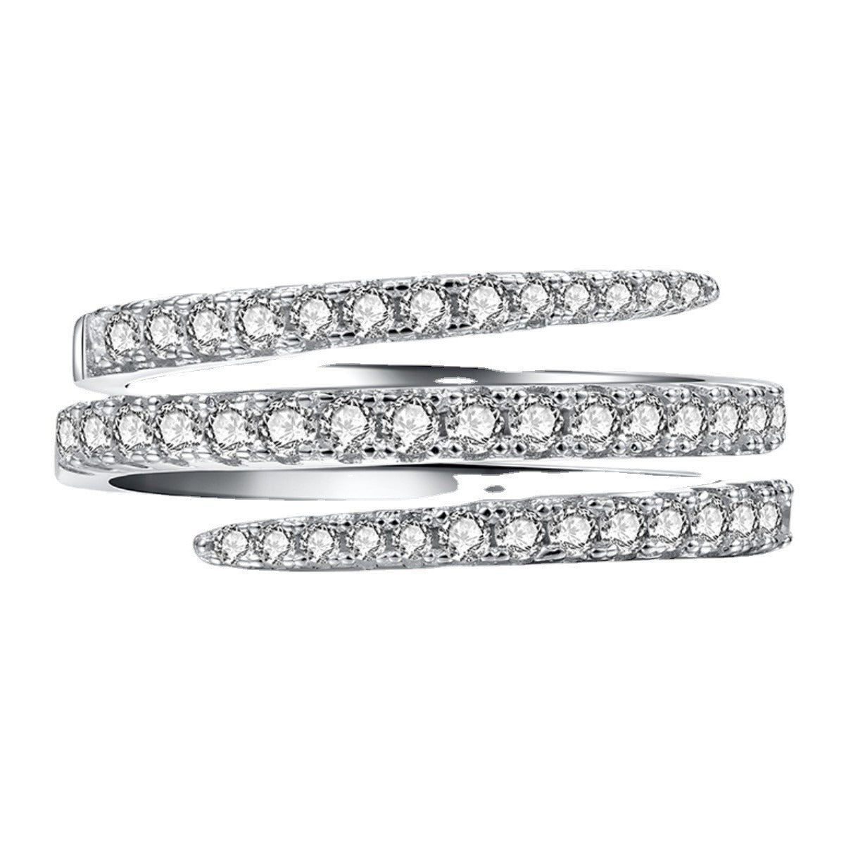 Ailee – Spiral Ring with Set Crystals
