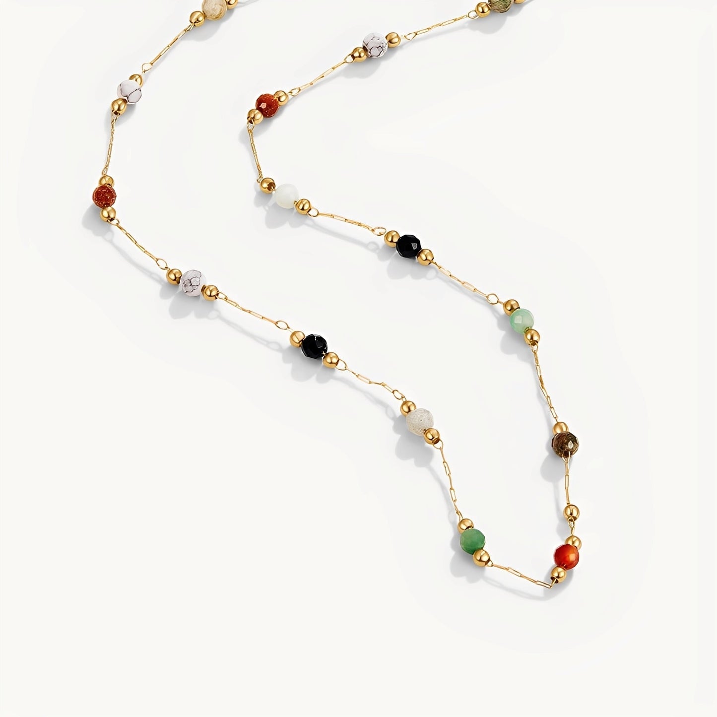 Malou – Necklace Colorful Links with Pearls