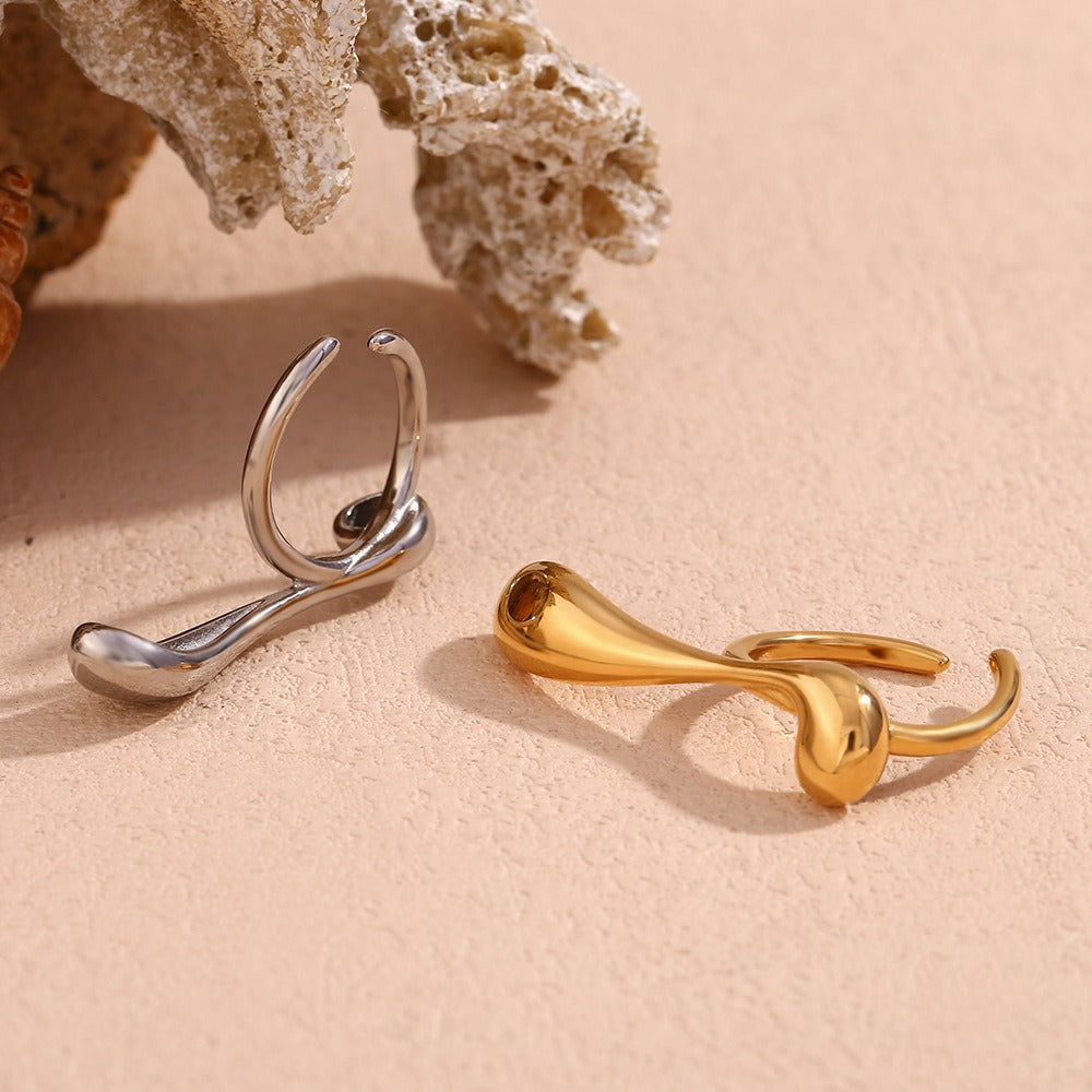 Holly – Open Ring with Irregular Water Drops