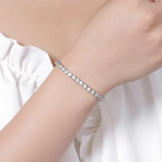 Elise – Bracelet with Bubbles made of Silver and Diamonds