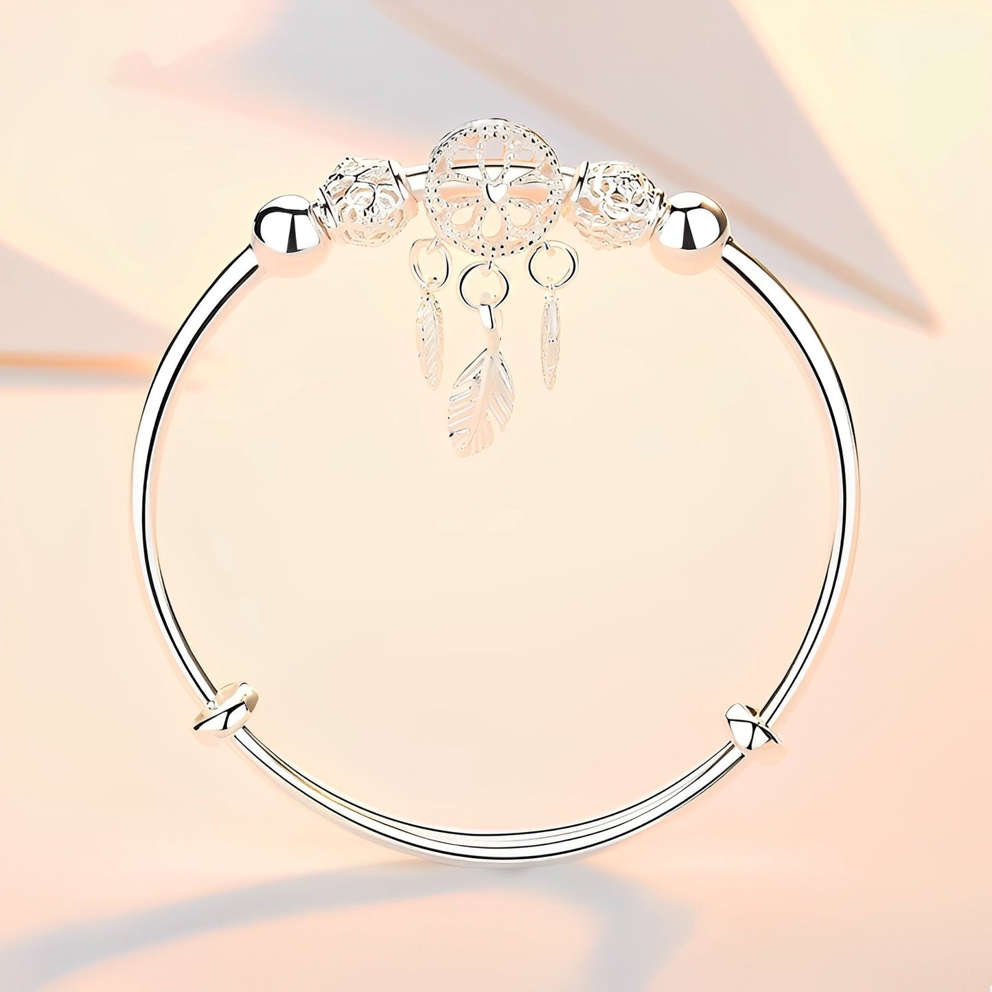Aiyana – Adjustable Dreamcatcher Bracelet Made of 925 Silver