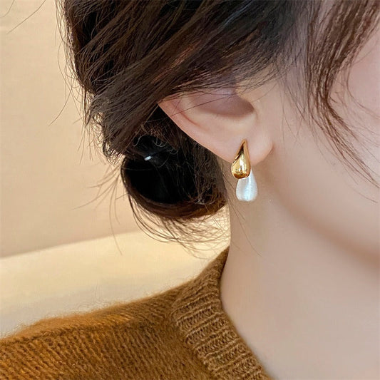 Alina – Two-Tone Drop Earrings