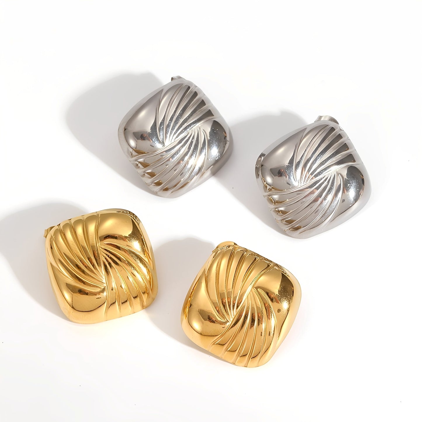 Kaia – Geometric Pins made of Titanium Steel