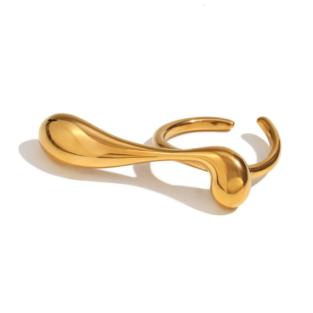 Holly – Open Ring with Irregular Water Drops