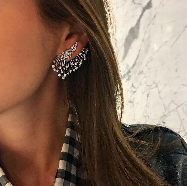 Aileen – Asymmetrical Earrings with Gemstones
