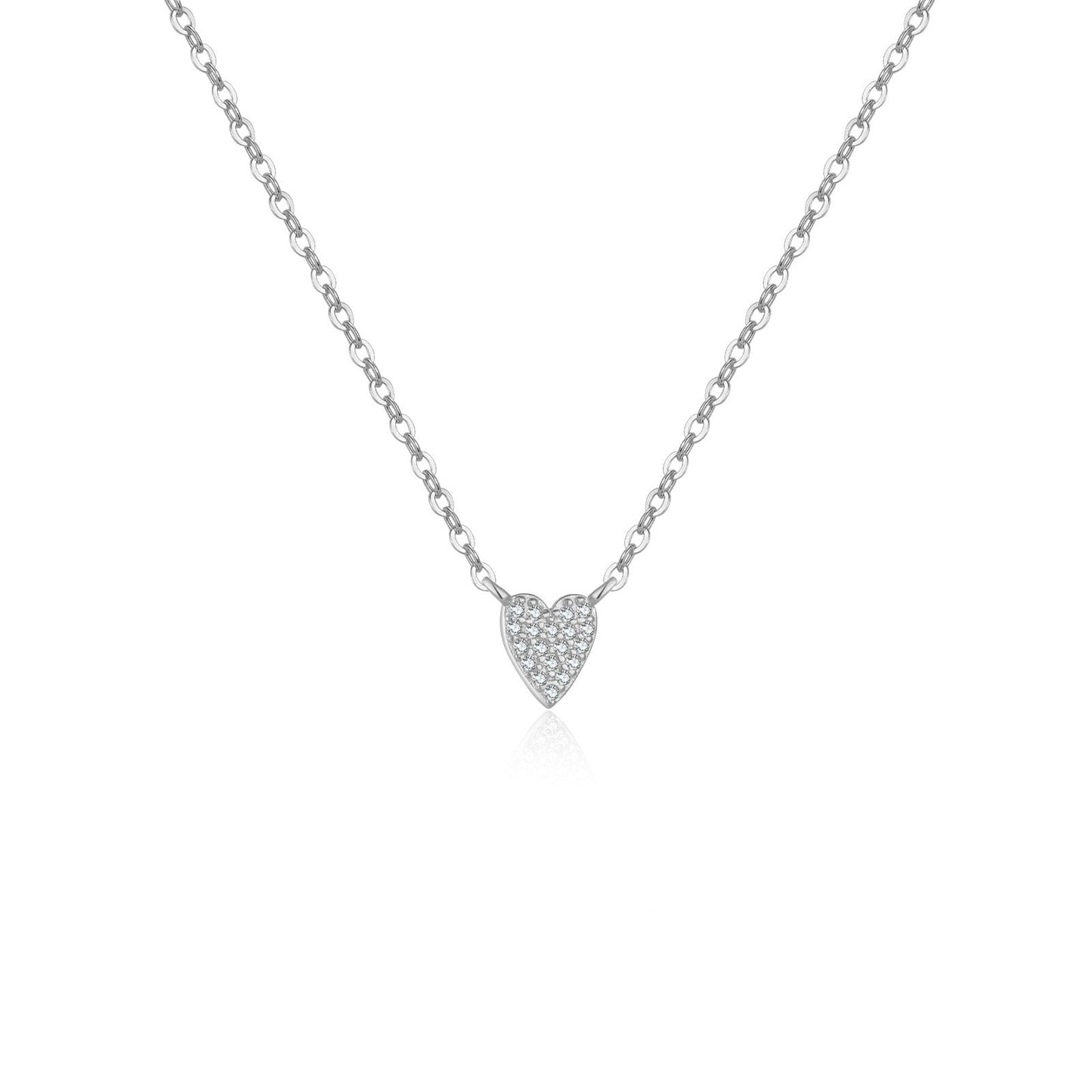 Juliet – Heart Necklace made of 925 Silver with Diamond