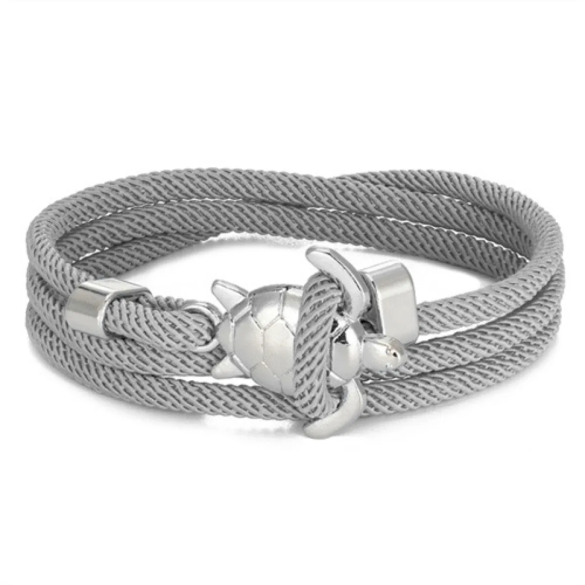 Women's Multi-Strand Bracelet with Turtle Clasp and Braided Structure