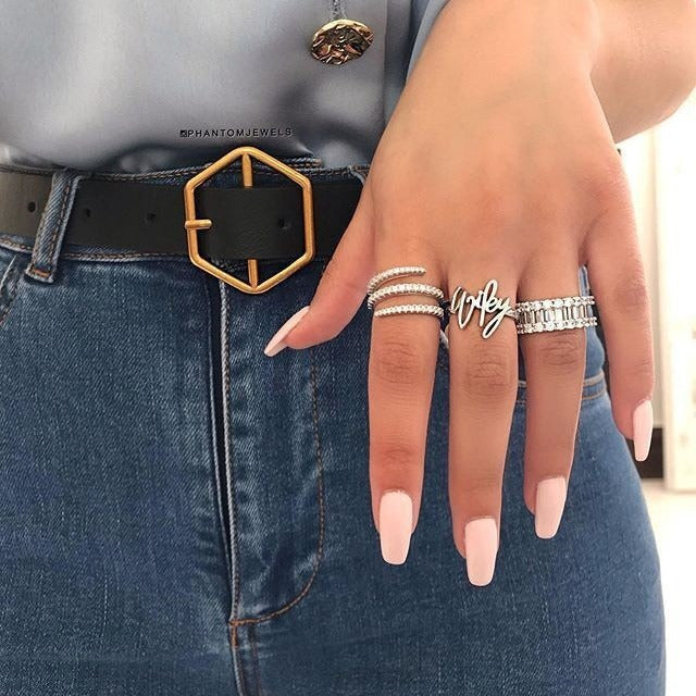 Ailee – Spiral Ring with Set Crystals