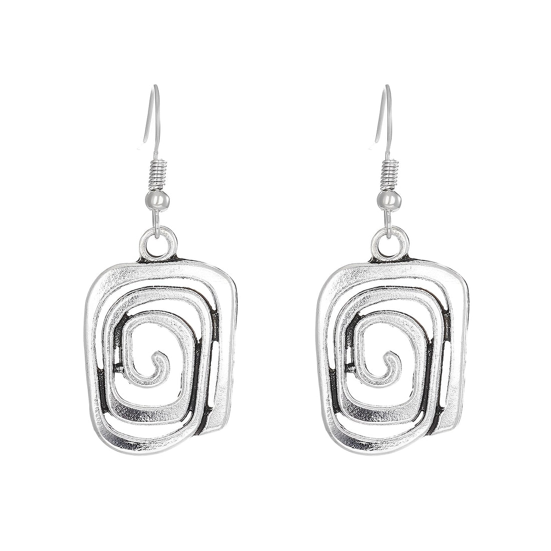 Kaia – Boho Style Earrings in Silver with Spiral Shape