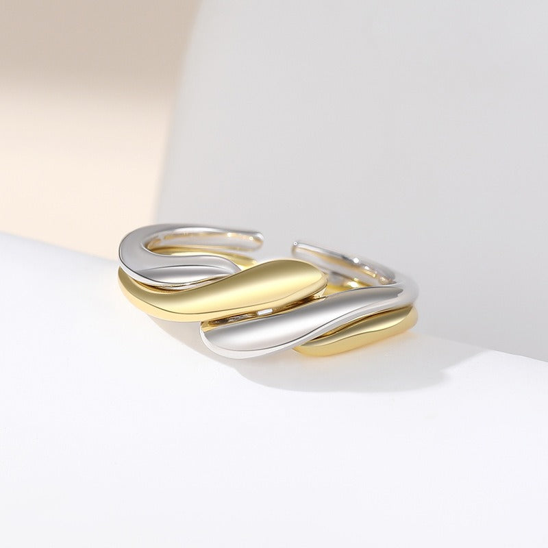 Elaine – Ring S925 made of silver with irregular water wave