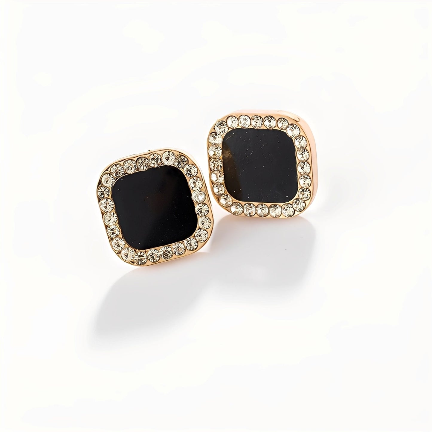Catherine – Earrings with Onyx and Eternal Diamonds