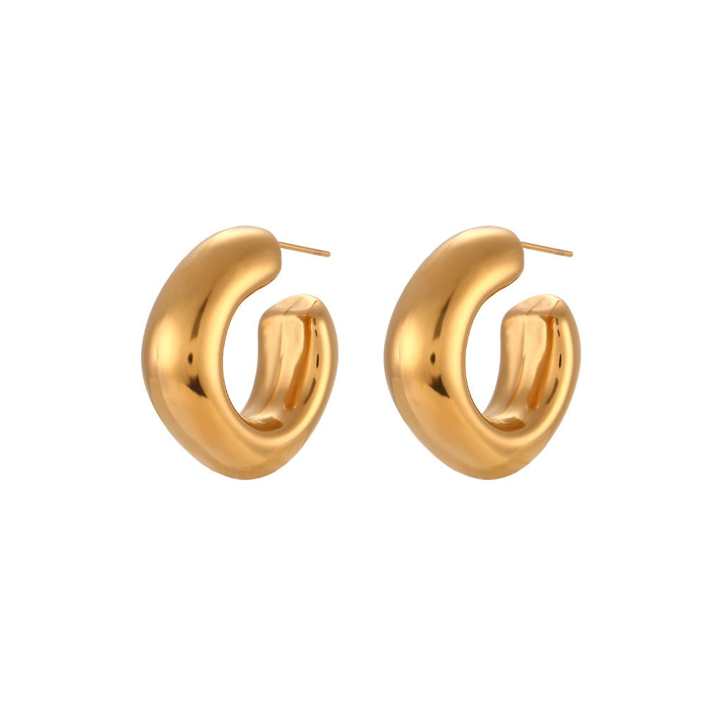 Amandine – Thick Hoops made of Stainless Steel