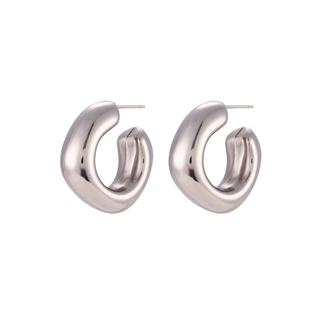 Amandine – Thick Hoops made of Stainless Steel