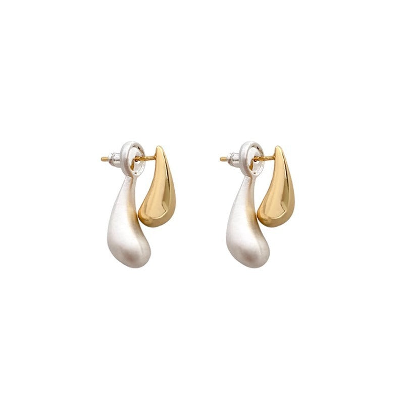 Alina – Two-Tone Drop Earrings