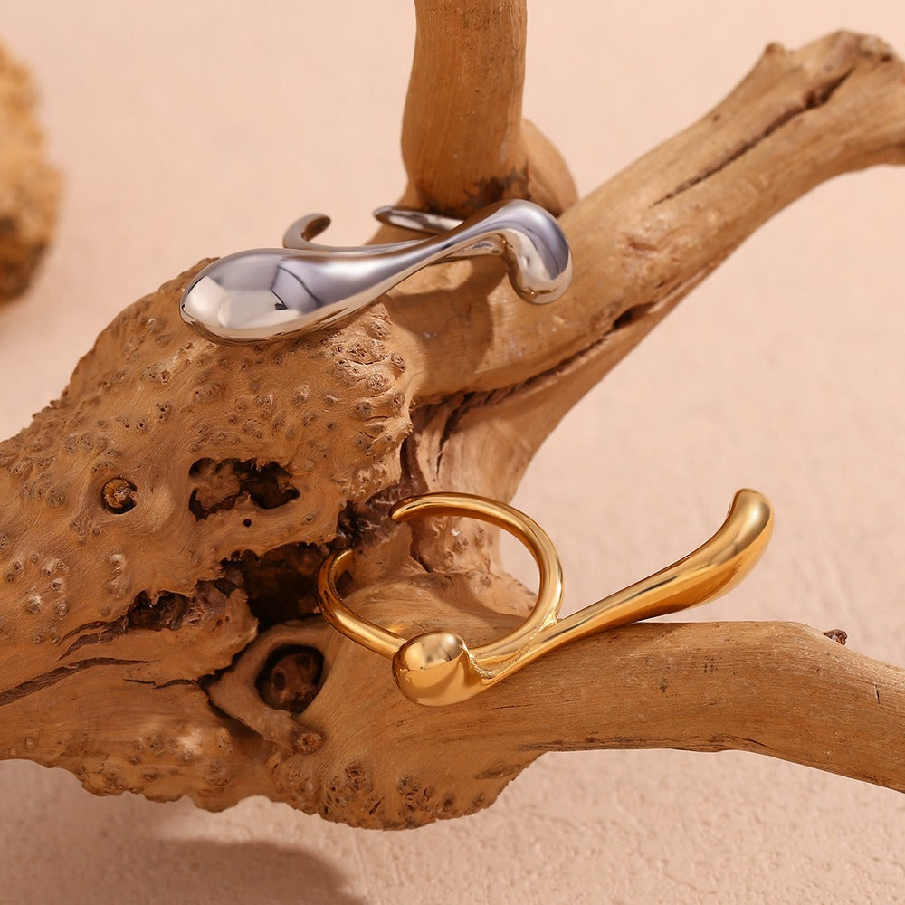 Holly – Open Ring with Irregular Water Drops