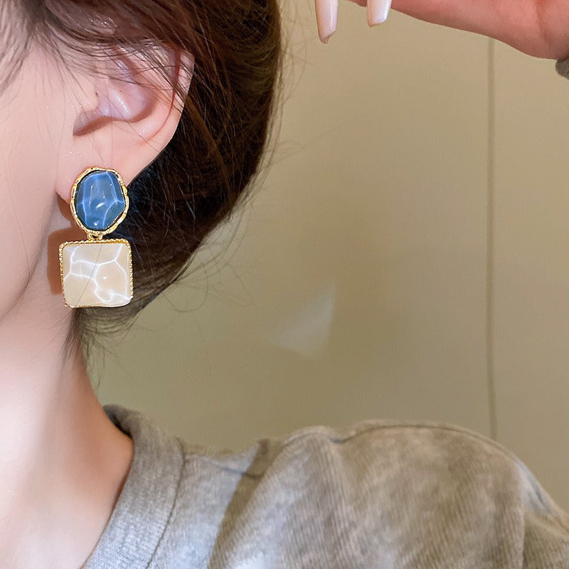 Lianne – Geometric Enamel Earrings
