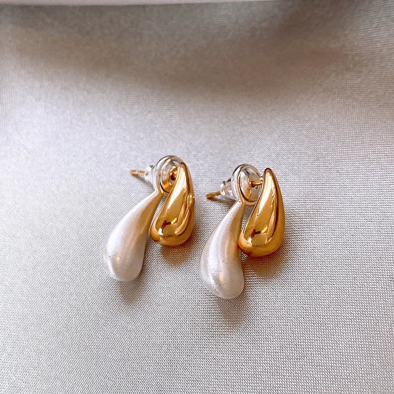 Alina – Two-Tone Drop Earrings