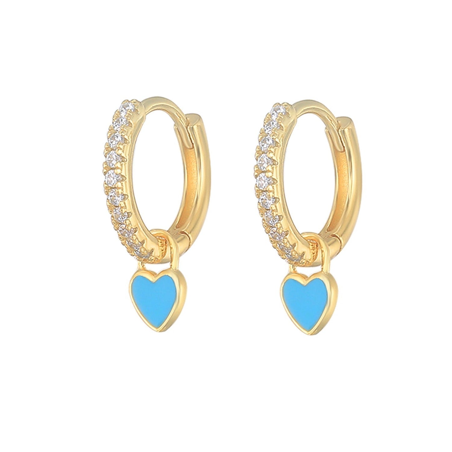 Gabby – Heart-Shaped Huggie Earrings