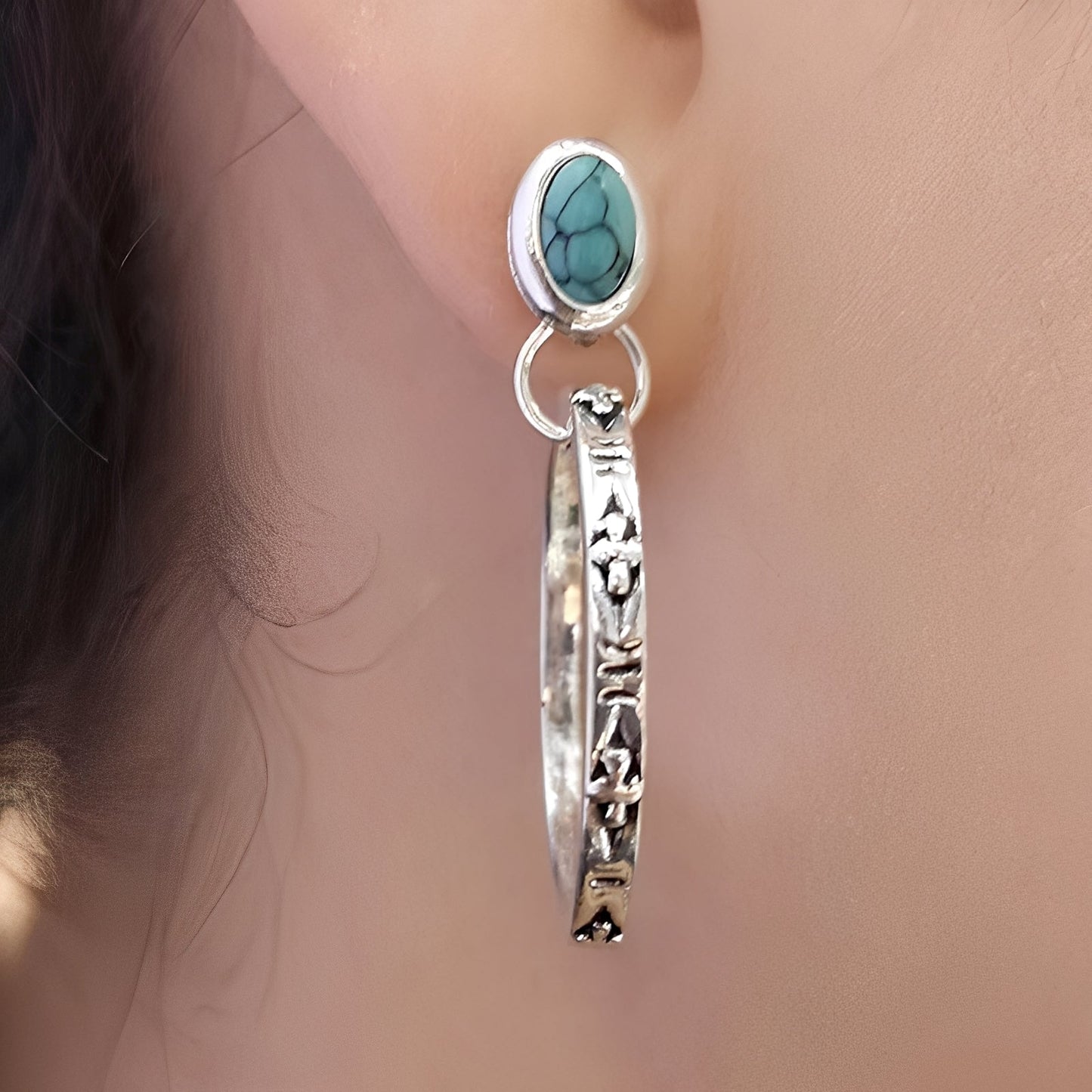 Issa – Boho Vintage Earrings with Onyx
