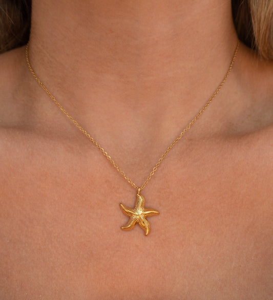 Necklace with Golden Starfish
