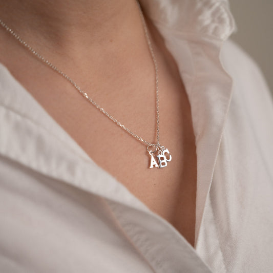 Nadia - Letter Silver Pendant