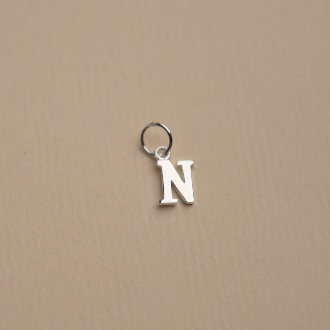 Nadia - Letter Silver Pendant