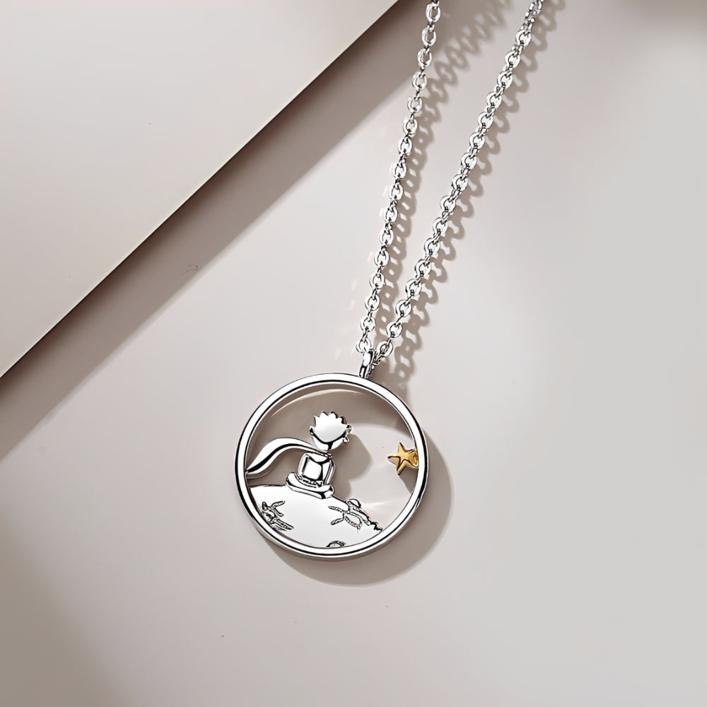 Women's Figure Pendant Necklace with Design Inspired by The Little Prince