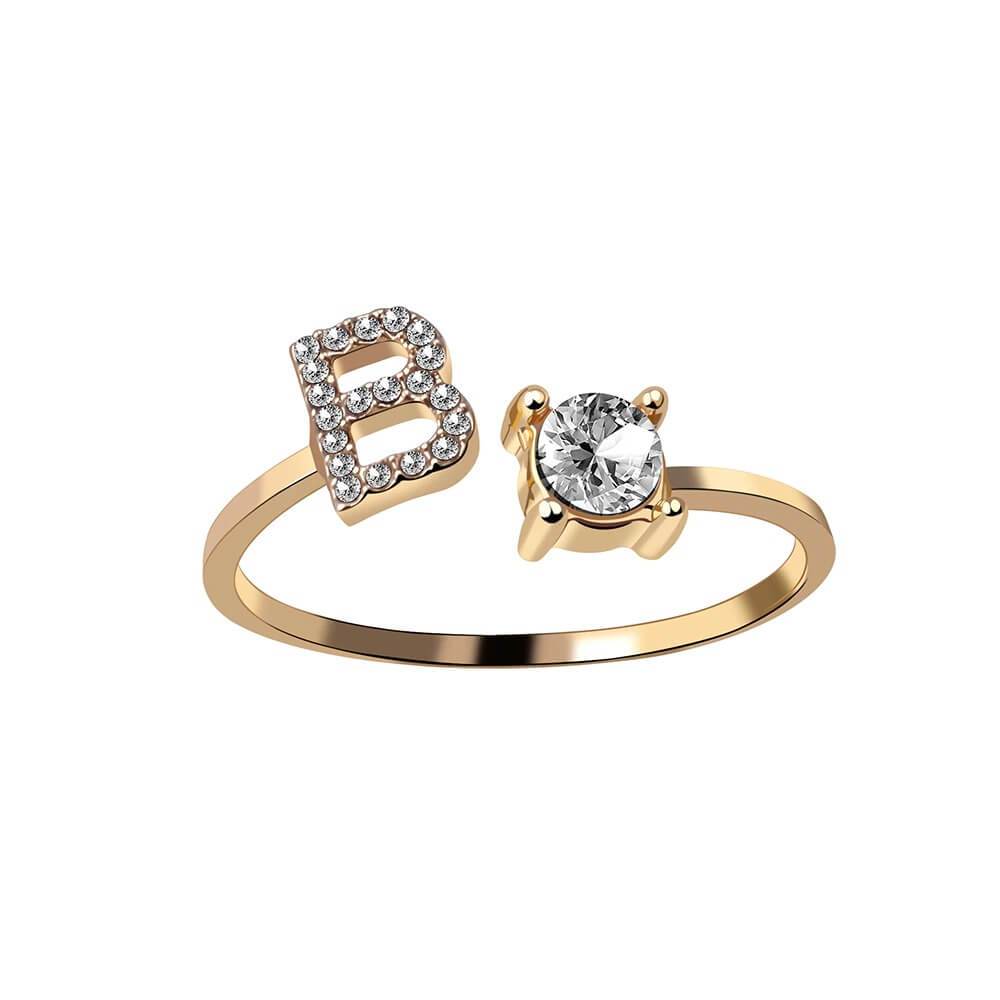 Nyla – Initial Ring with Zirconia
