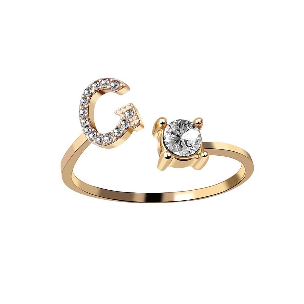 Nyla – Initial Ring with Zirconia