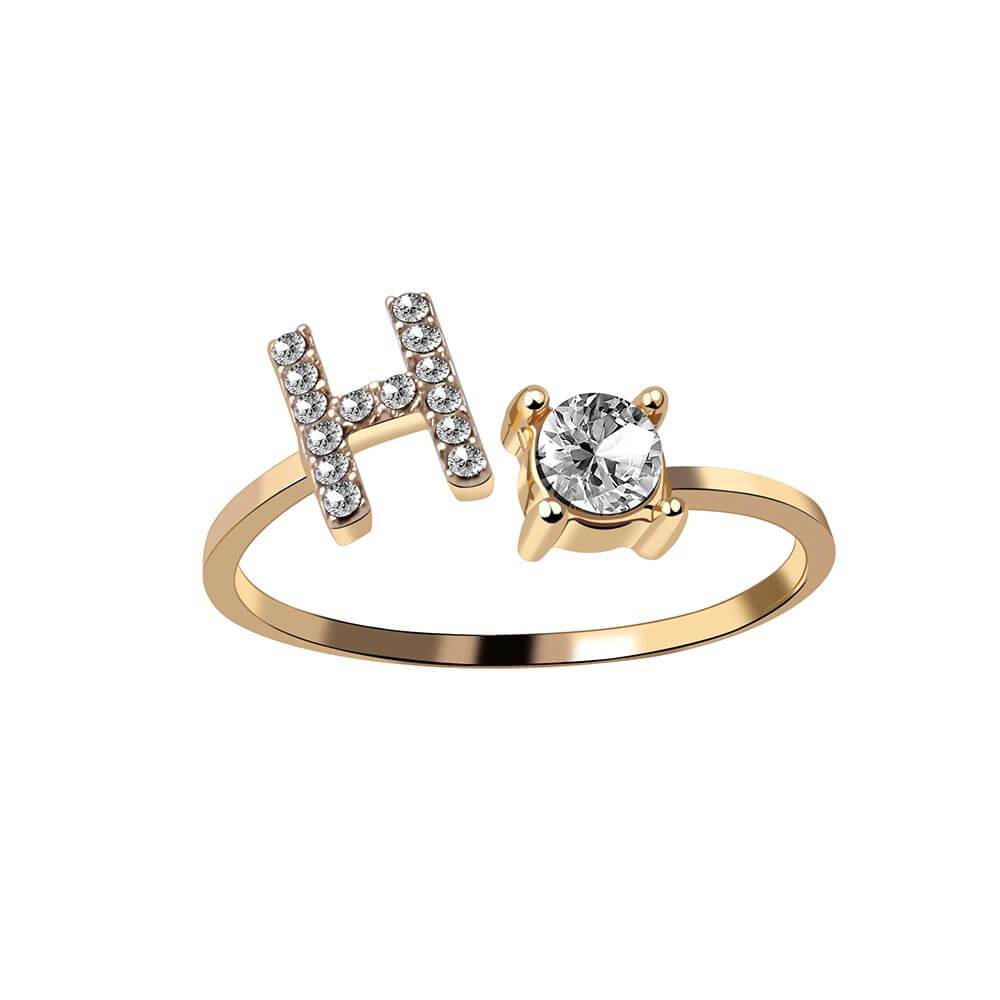 Nyla – Initial Ring with Zirconia