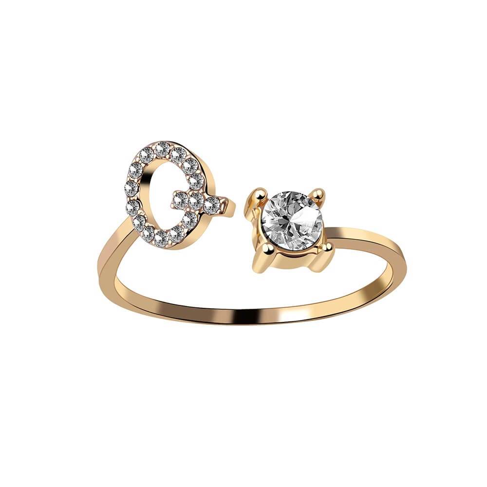 Nyla – Initial Ring with Zirconia