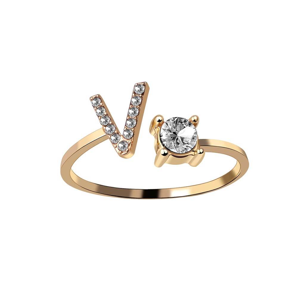 Nyla – Initial Ring with Zirconia