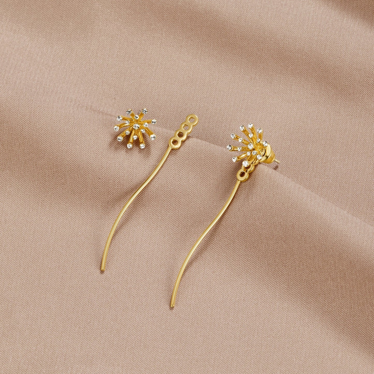 Wish for Something Dandelion 18K gold earrings