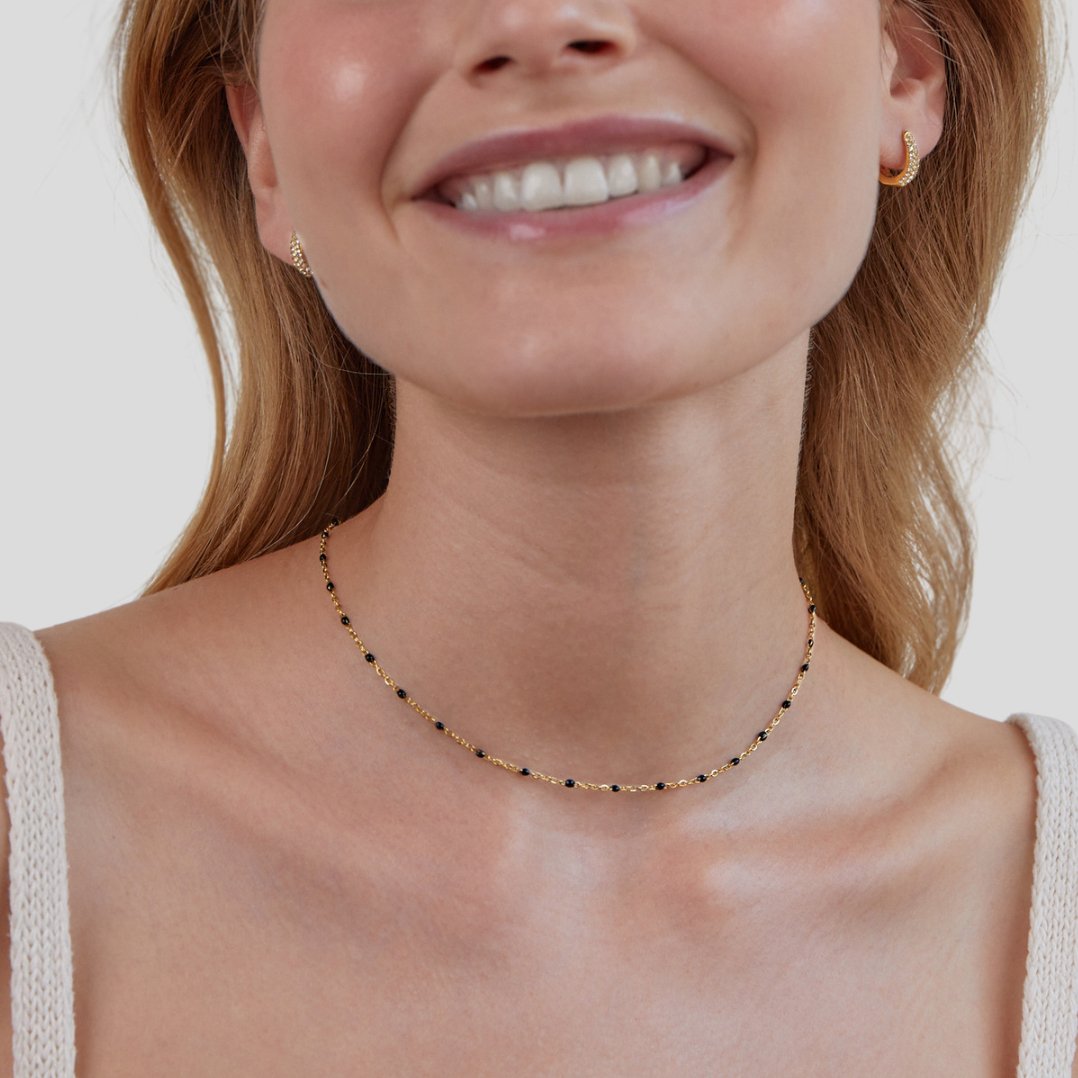 Yara – Stylish Black Pearl Necklace