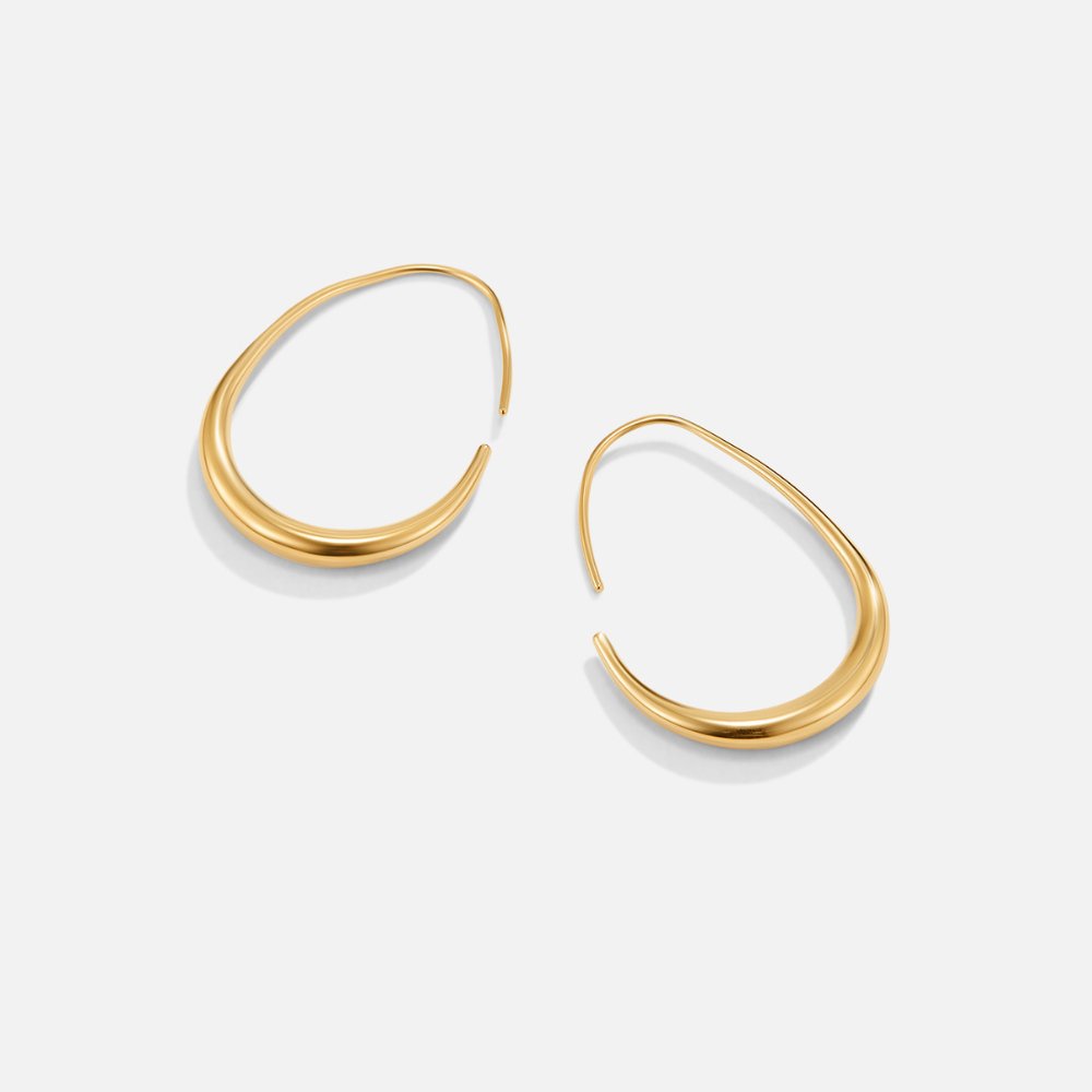 Nica – Modern Gold Hoops