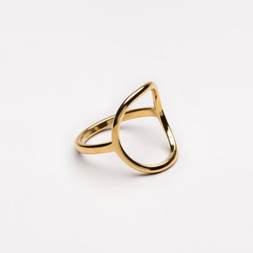 Women’s Statement Ring with Open Oval Shape and Sculptural Design