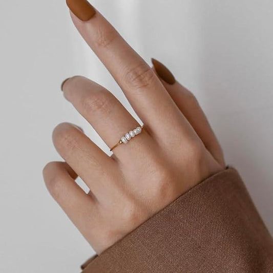Miori – Ring with Natural Pearl in Gold