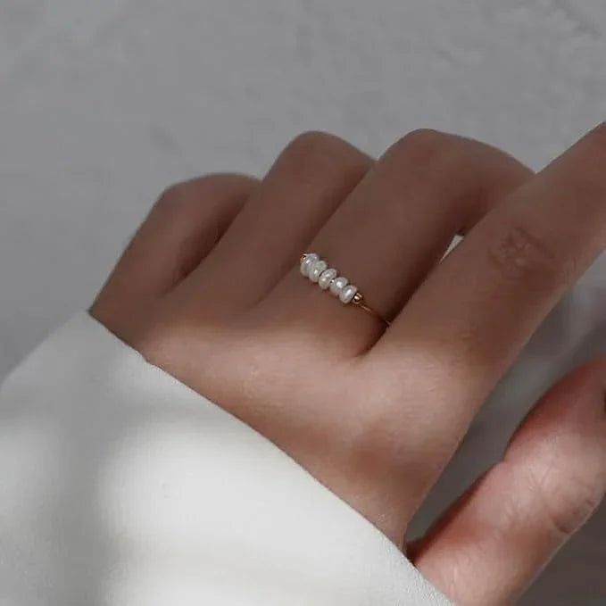 Miori – Ring with Natural Pearl in Gold