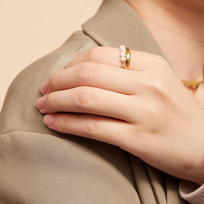 Miori – Ring with Natural Pearl in Gold