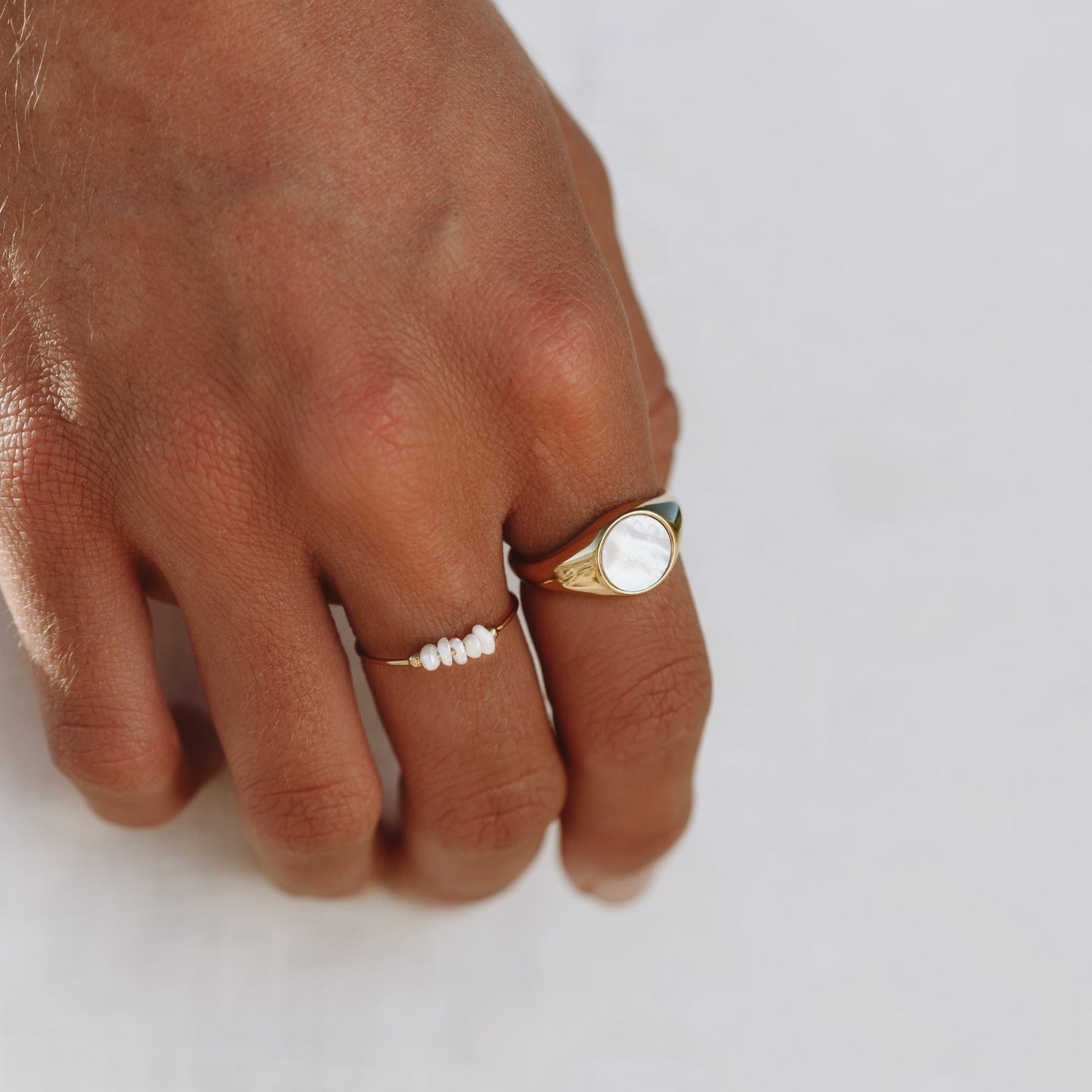 Lina – Ring with Small Natural Pearls