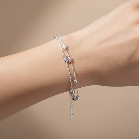 Yuna – Bracelet Double Circle Star Korean Style