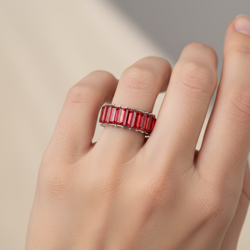 Naya – Geometric Trend Ring made of Colorful Alloy