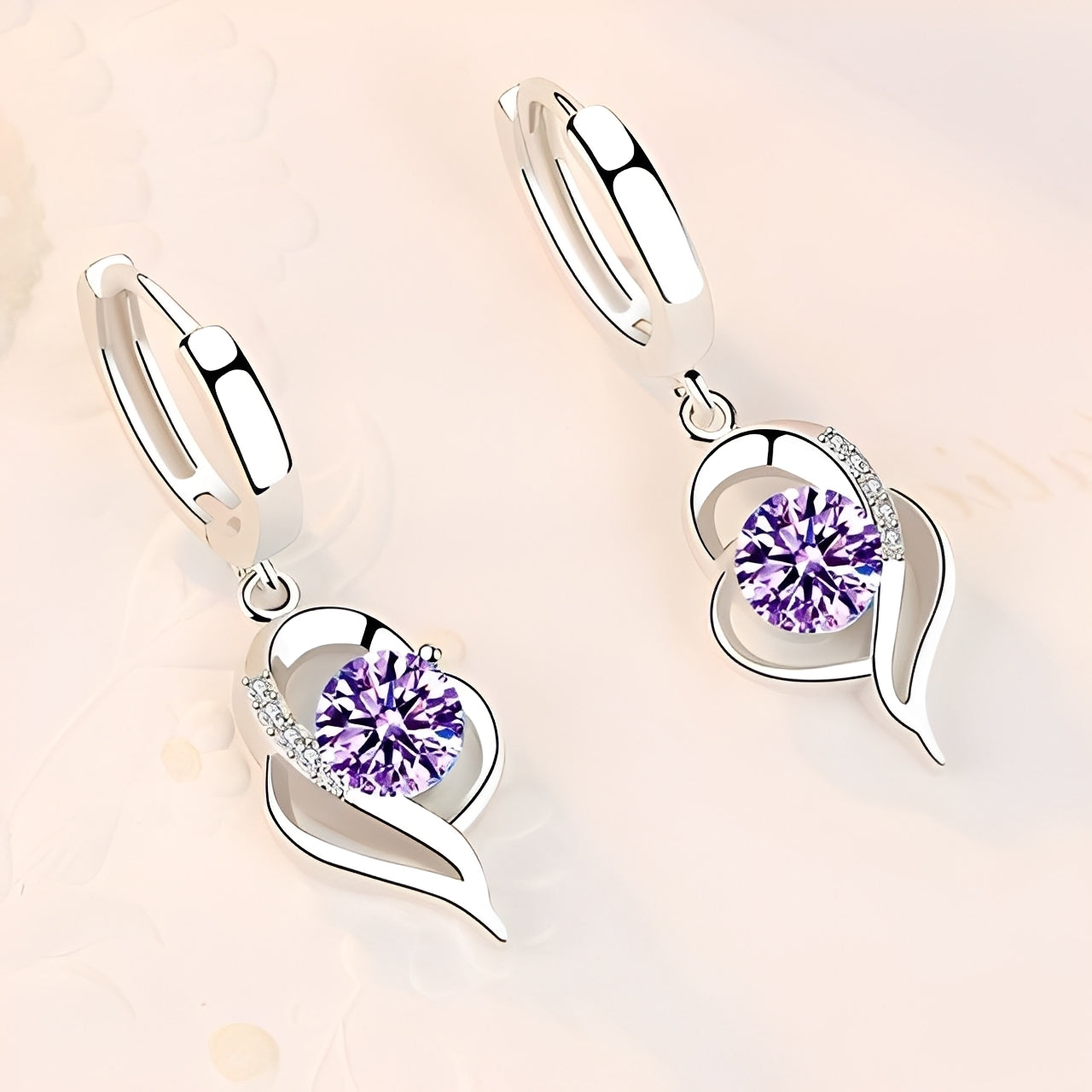 Noelle – Flower Earrings made of 925 Sterling Silver and Zirconia
