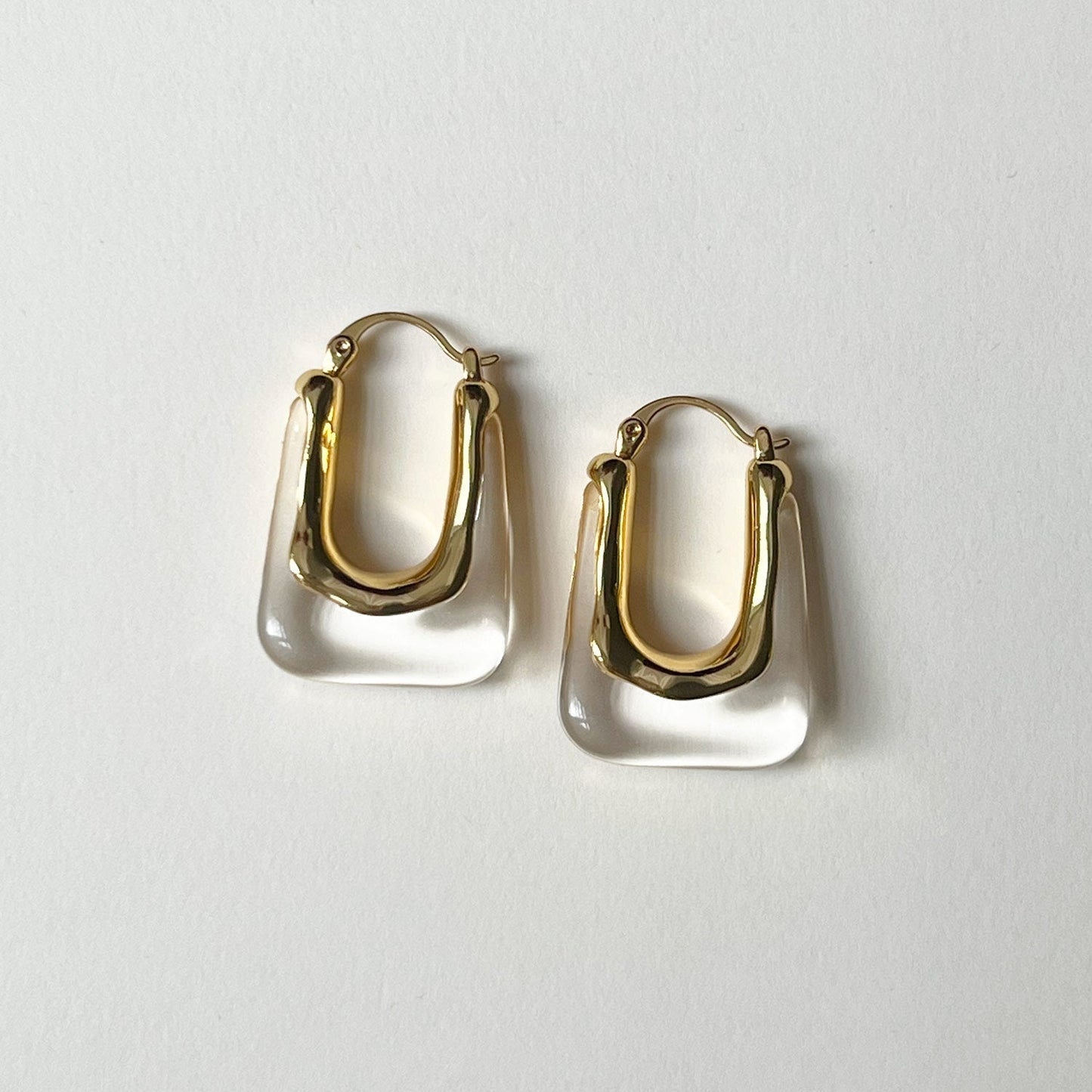 Mia - Transparent Rectangular Hoops