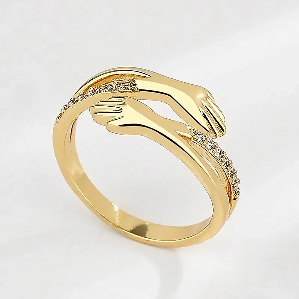 Adjustable Hug Ring for Women’s with Hug Design